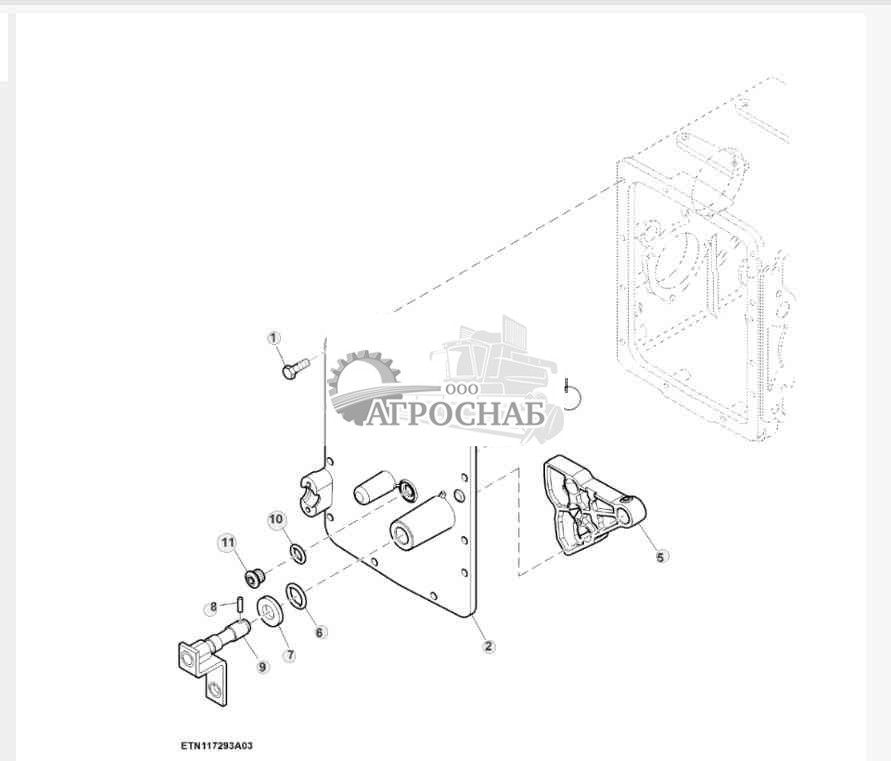 Крышка корпуса дифференциала и кулачок переключателя передач, 30 кмч 
